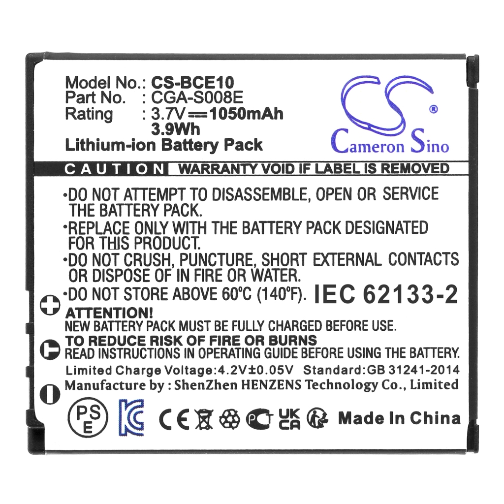 Battery Replaces CGA-S008E