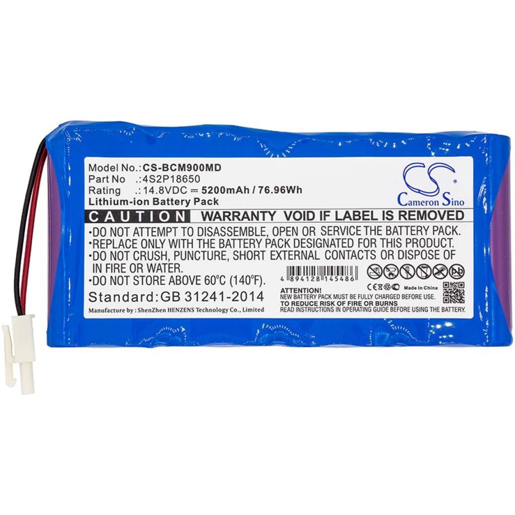 Compatible battery replacement for Biocare 4S2P18650