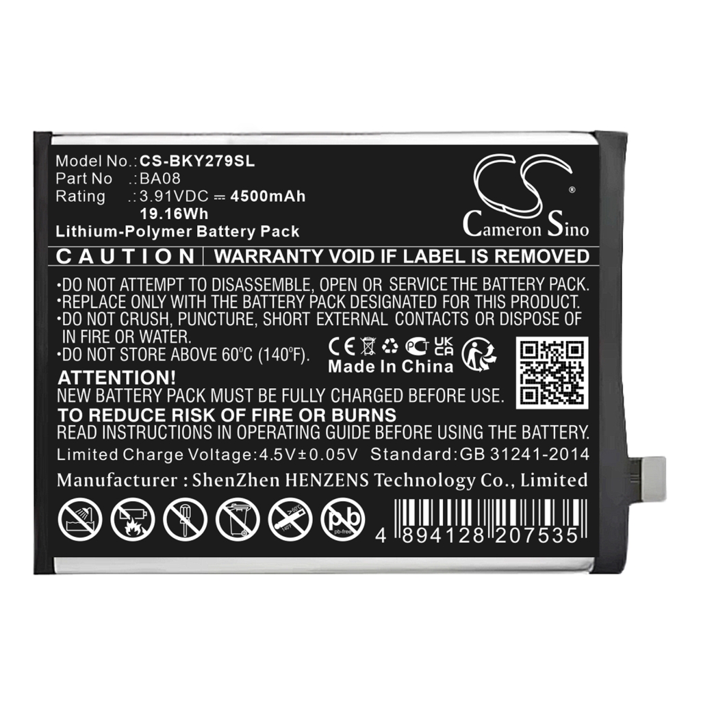 Compatible battery replacement for Vivo BA08