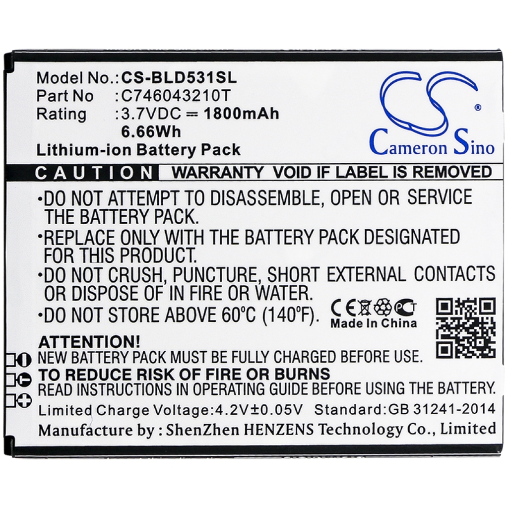 Mobile Phone Battery BLU CS-BLD531SL