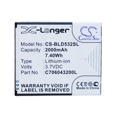 Compatible battery replacement for BLU C706043200L,C706043200T