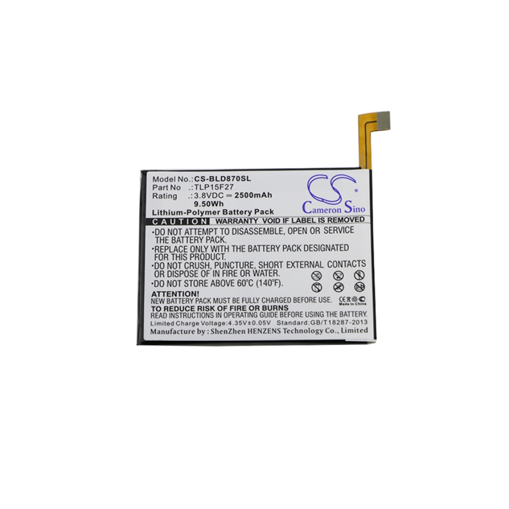 Compatible battery replacement for BLU TLP15F27