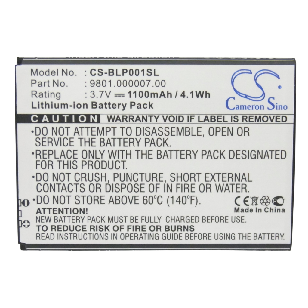 Compatible battery replacement for BLAUPUNKT 9801.000007.00