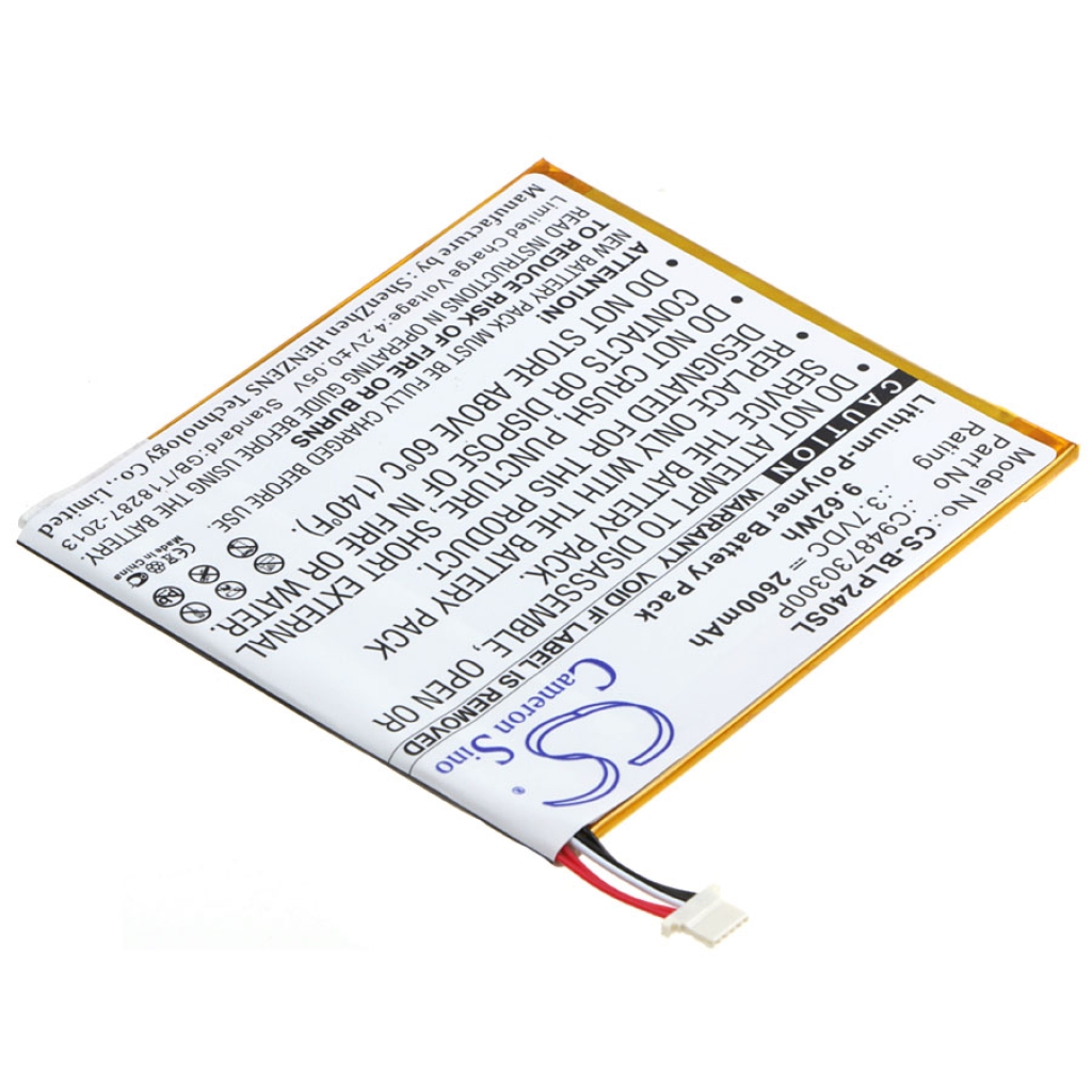 Compatible battery replacement for BLU C948730300P