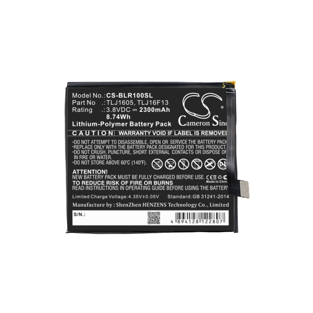 Batteries Remplace TLJ1605