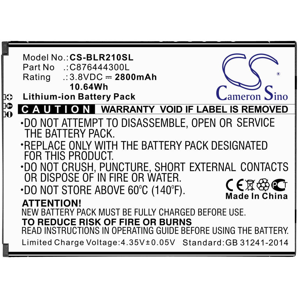 Battery Replaces C876444300L