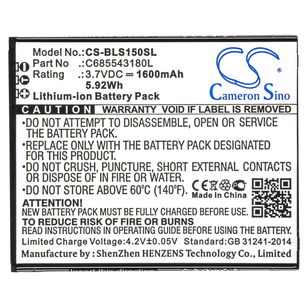 Compatible battery replacement for BLU C685543180L