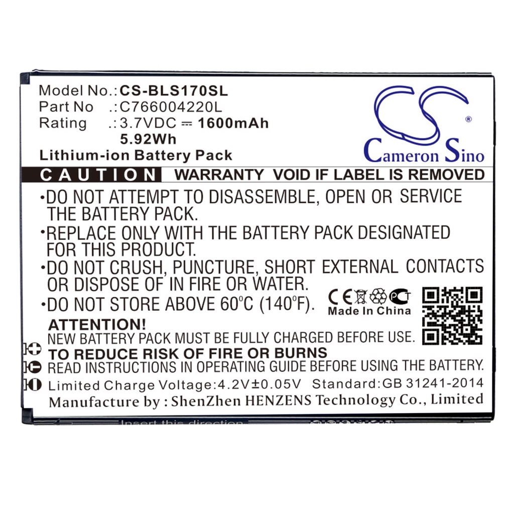 Compatible battery replacement for BLU C766004220L