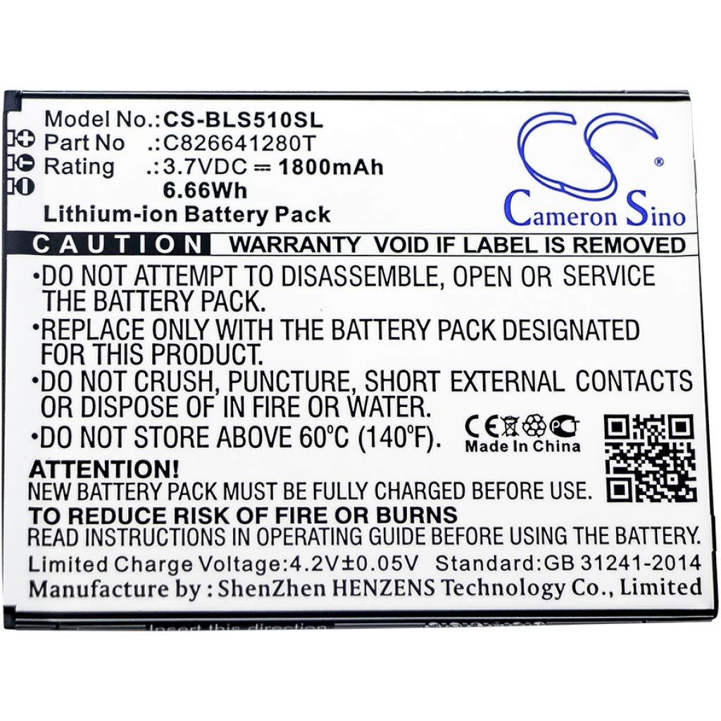 Compatible battery replacement for BLU C826641280T