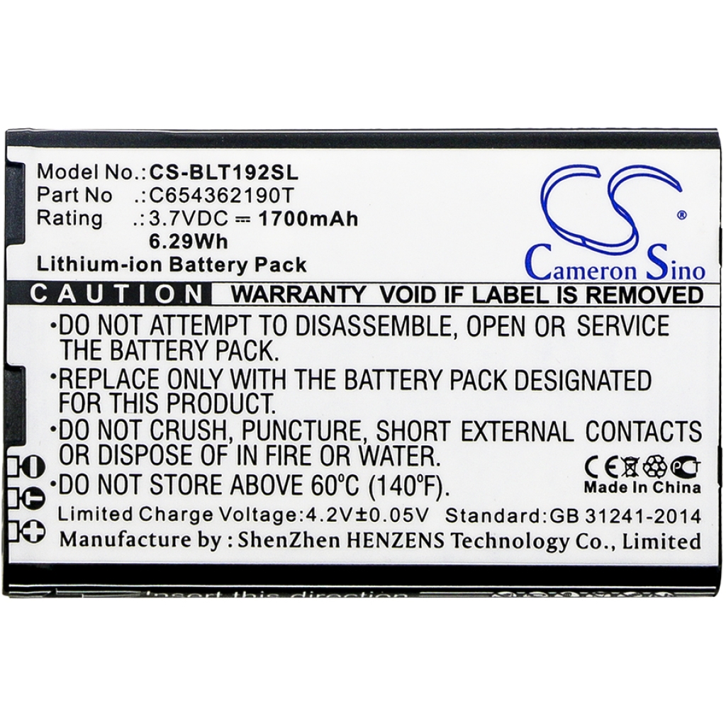 Compatible battery replacement for BLU C654362190T