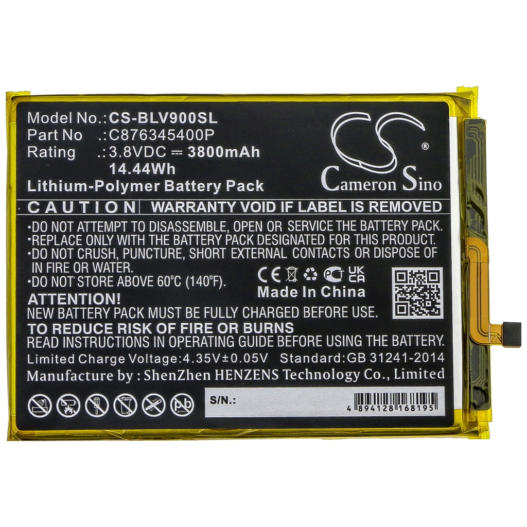 Compatible battery replacement for BLU C876345400P