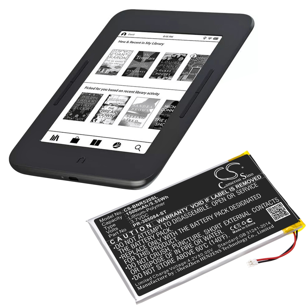 Ebook, eReader Battery Barnes & noble CS-BNR520SL