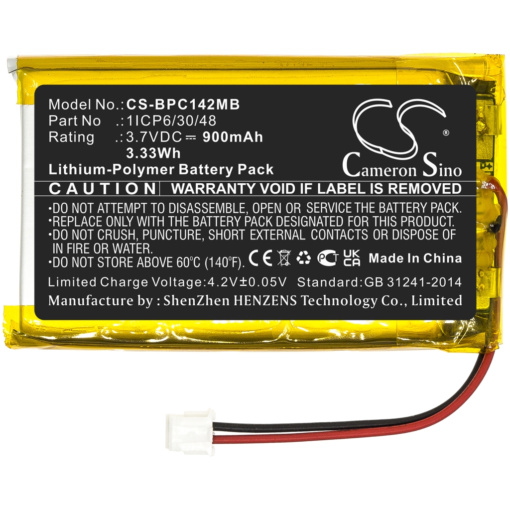 Compatible battery replacement for Babymoov 1ICP6/30/48