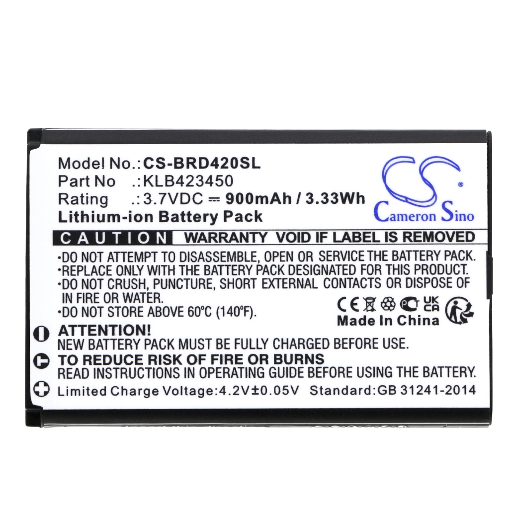 Remplacement de batterie compatible pour Brondi KLB423450