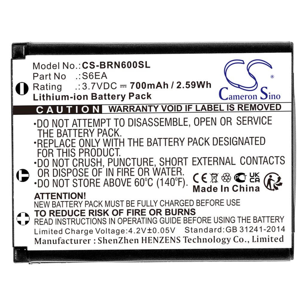 Compatible battery replacement for BOSCH S6EA