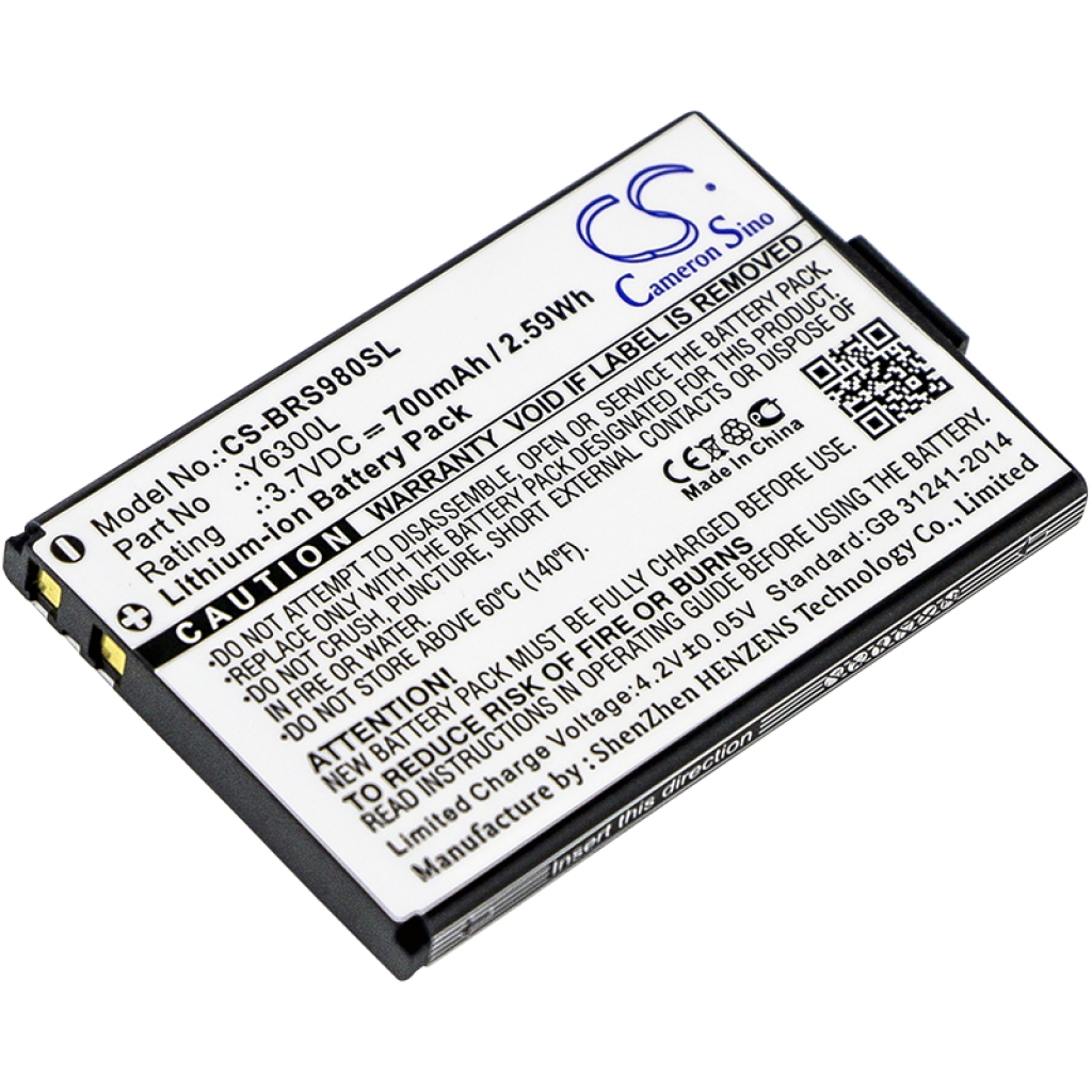 Compatible battery replacement for Blinc Y6300L