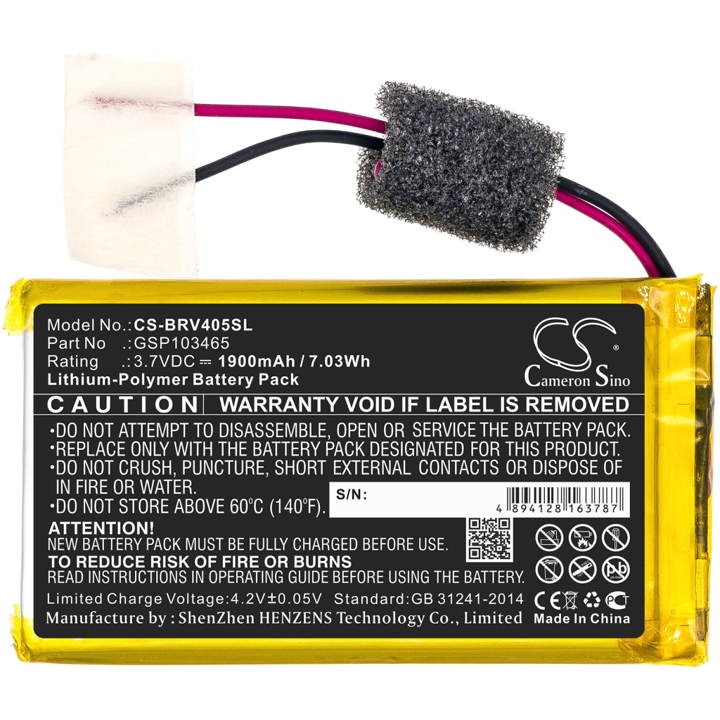 Compatible battery replacement for Braven GSP103465