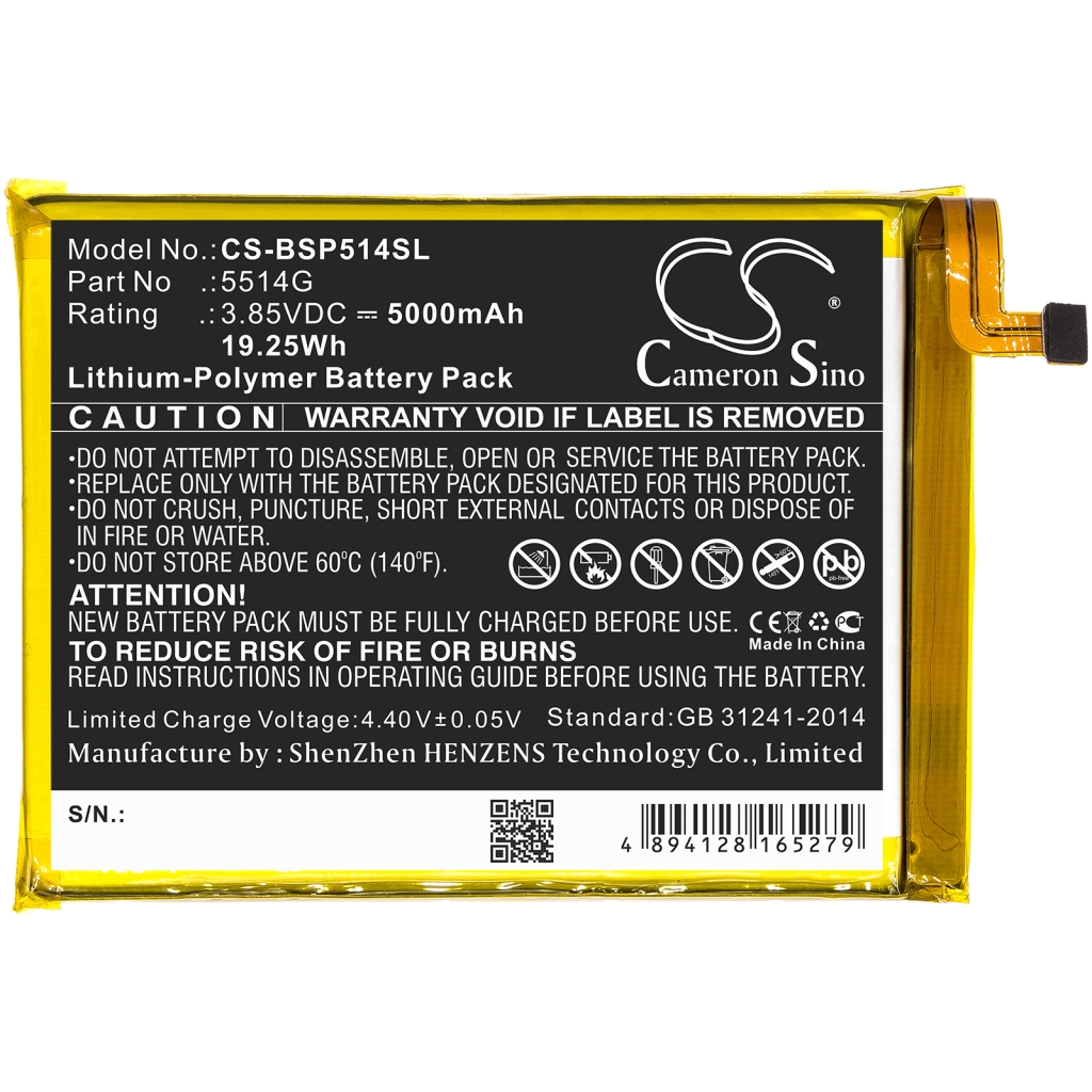 Compatible battery replacement for Bq 5514G