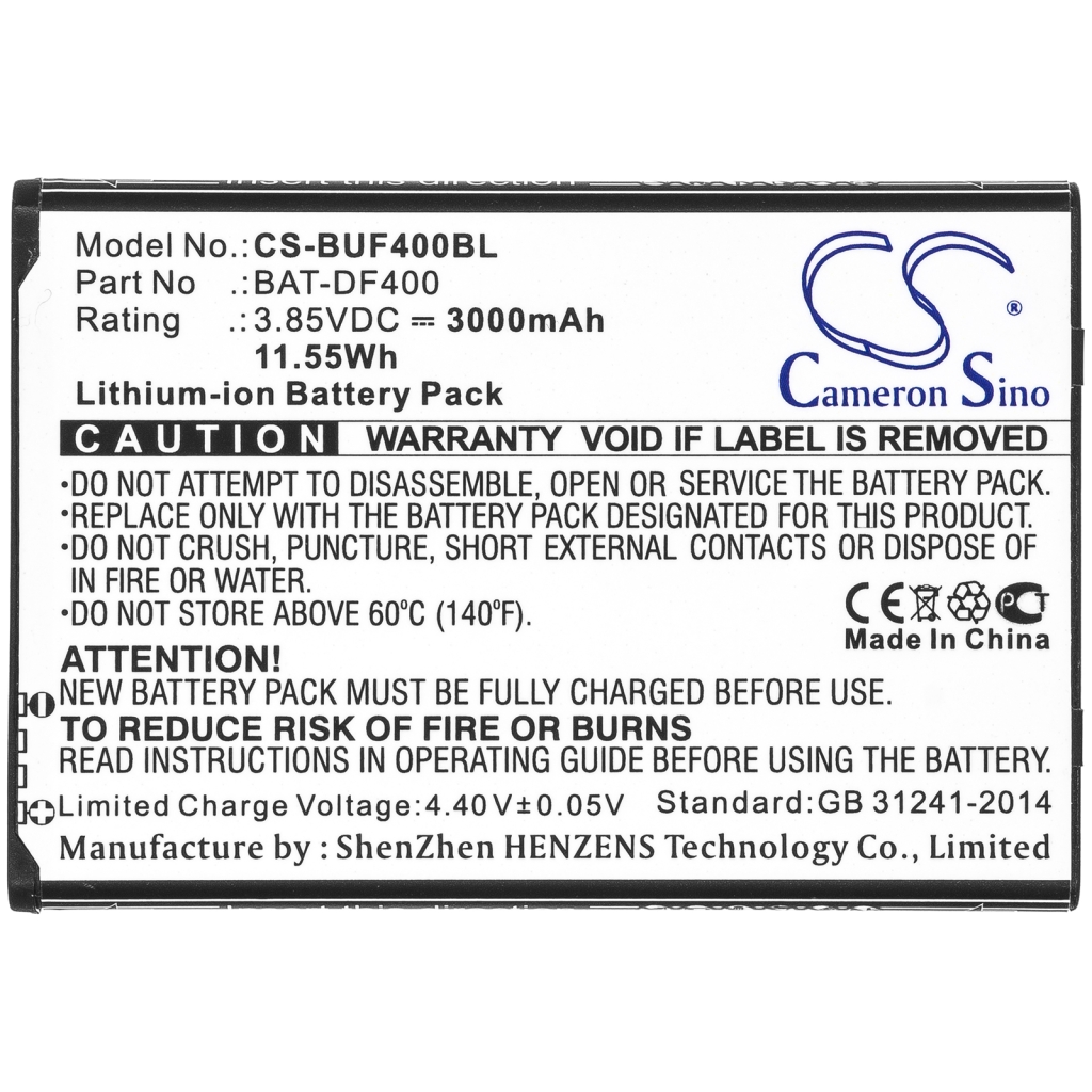 Batteries Code à barres, Scanner Batterie du scanner CS-BUF400BL