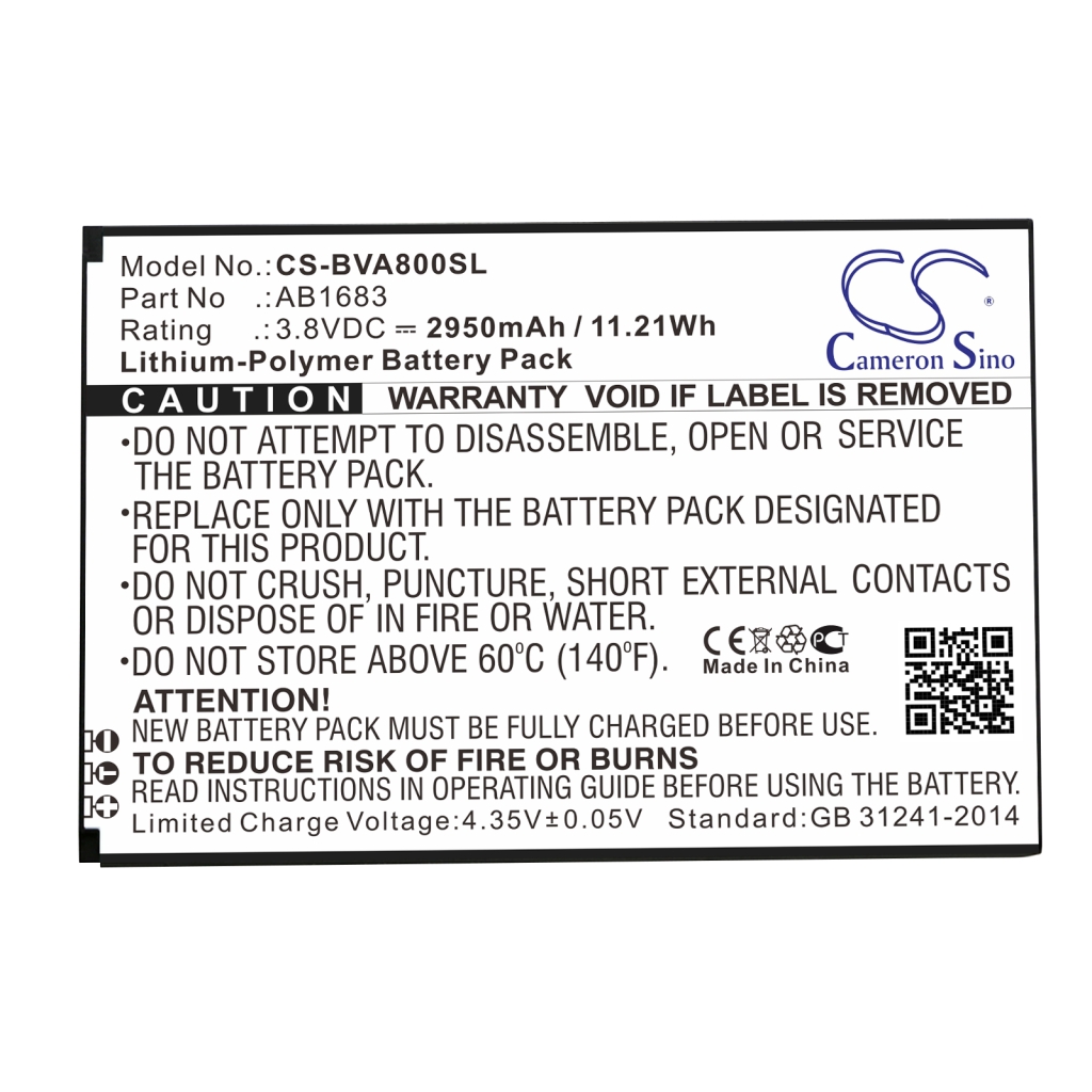 Compatible battery replacement for Blackview AB1683