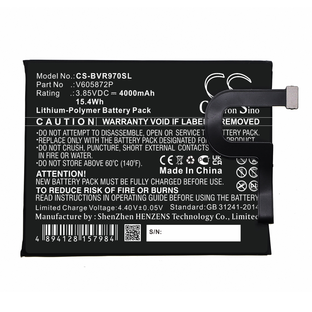 Compatible battery replacement for Blackview V605872P