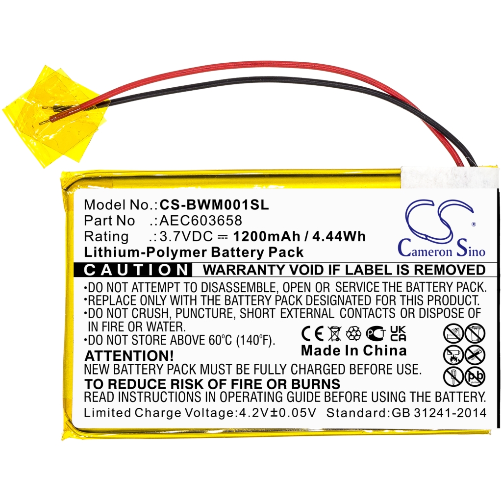 Compatible battery replacement for Bw AEC603658