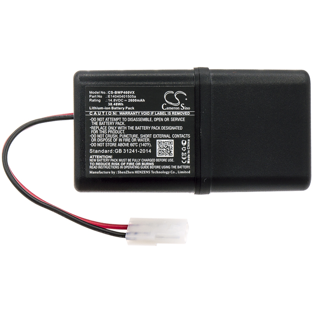 Compatible battery replacement for Bobsweep E14040401505A