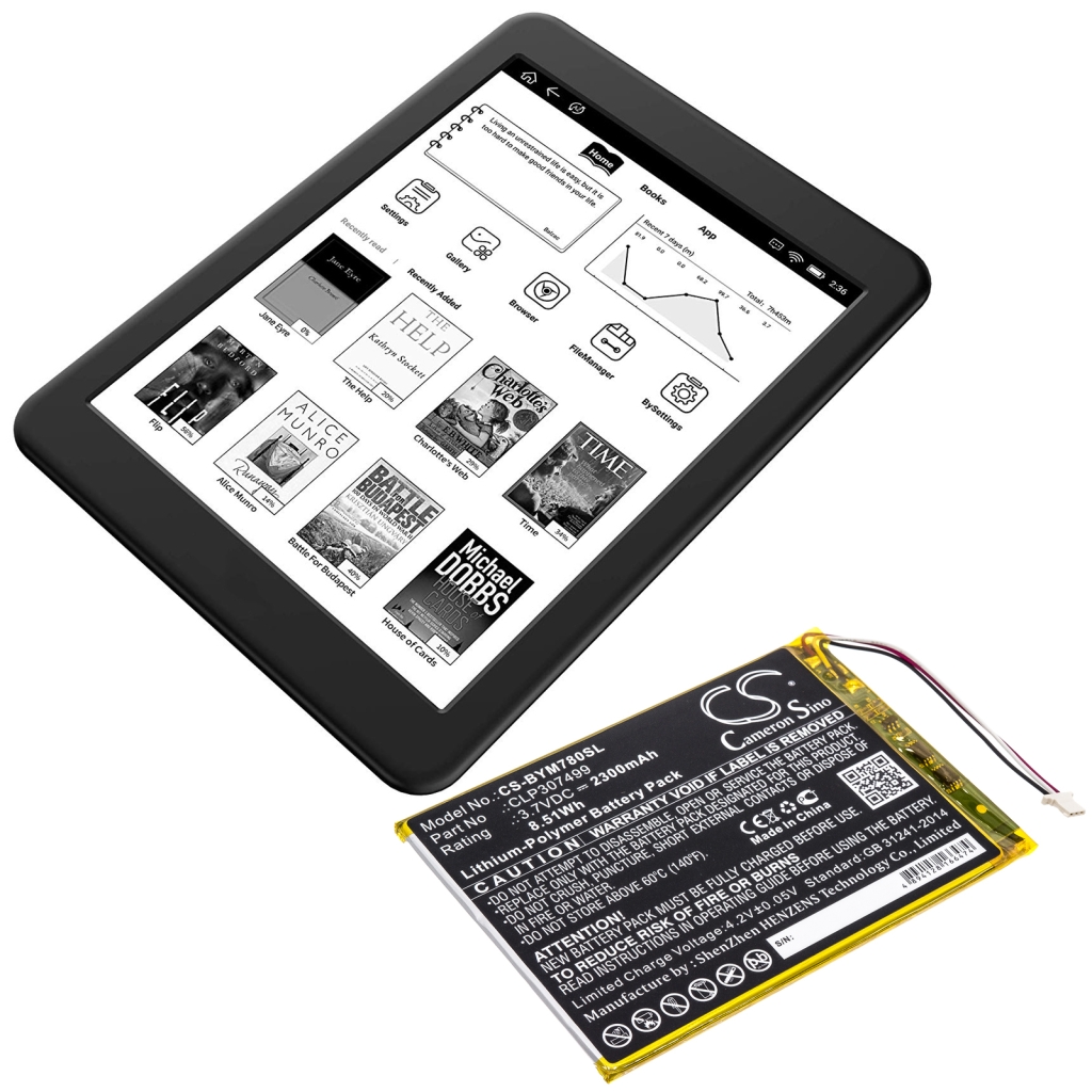 Compatible battery replacement for Boyue CLP307499