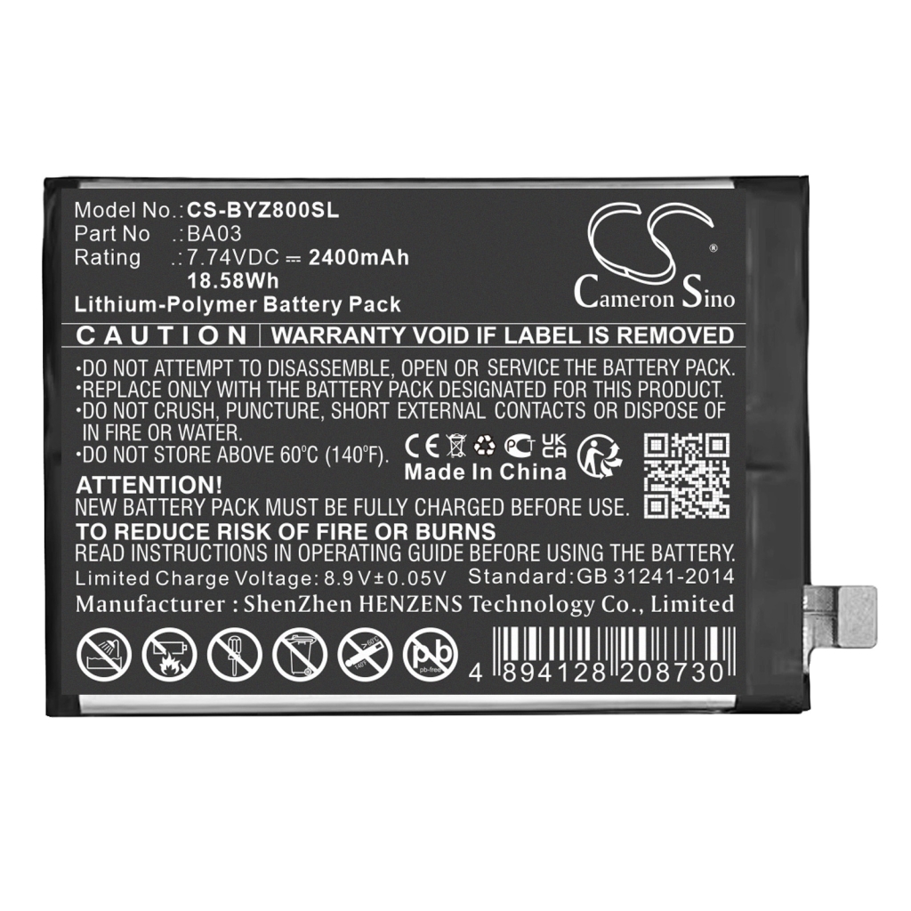 Compatible battery replacement for Vivo BA03