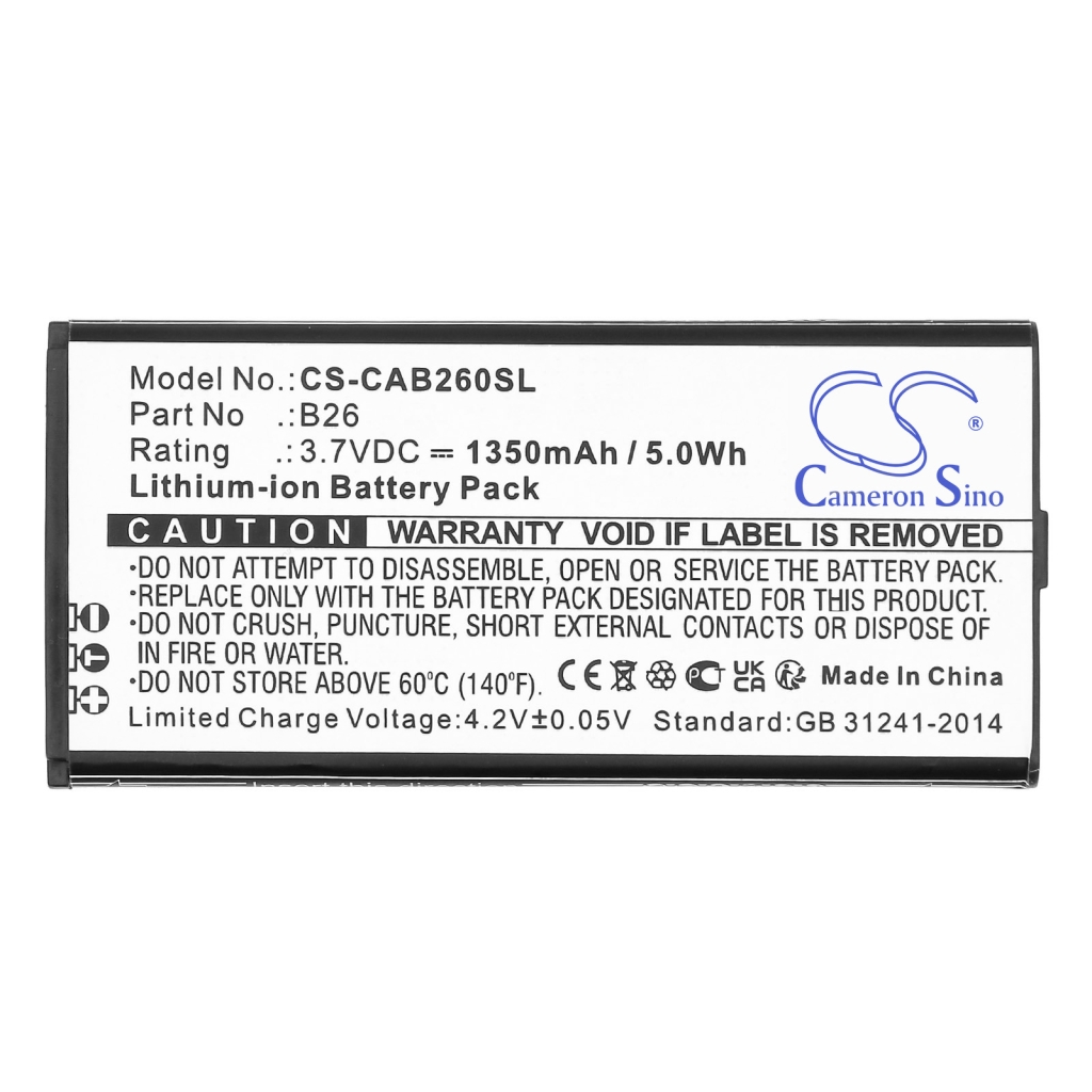 Compatible battery replacement for CAT B26