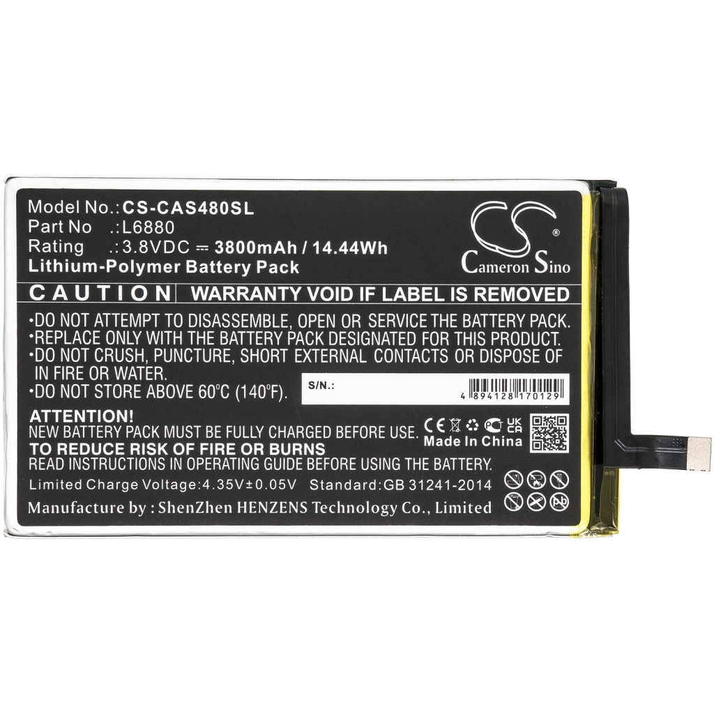 Compatible battery replacement for Caterpillar L6880