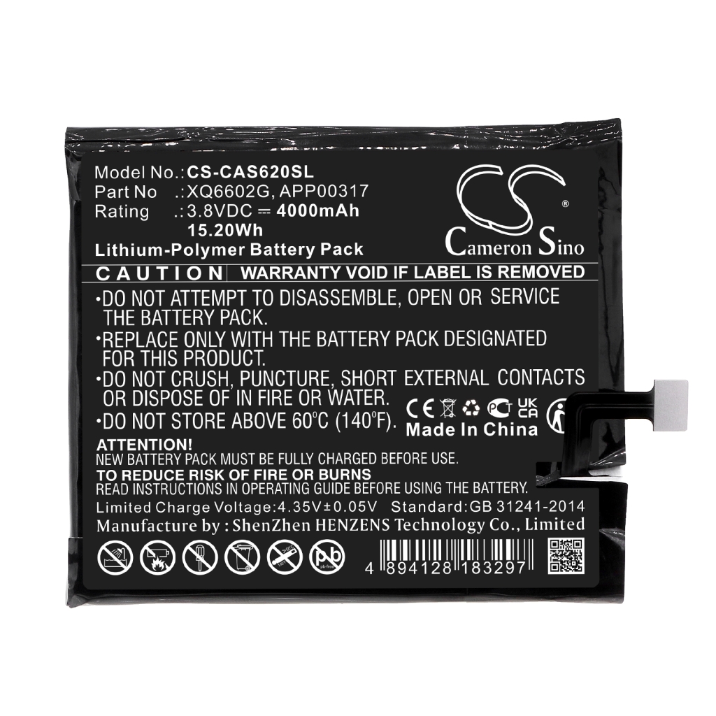 Compatible battery replacement for CAT XQ6602G