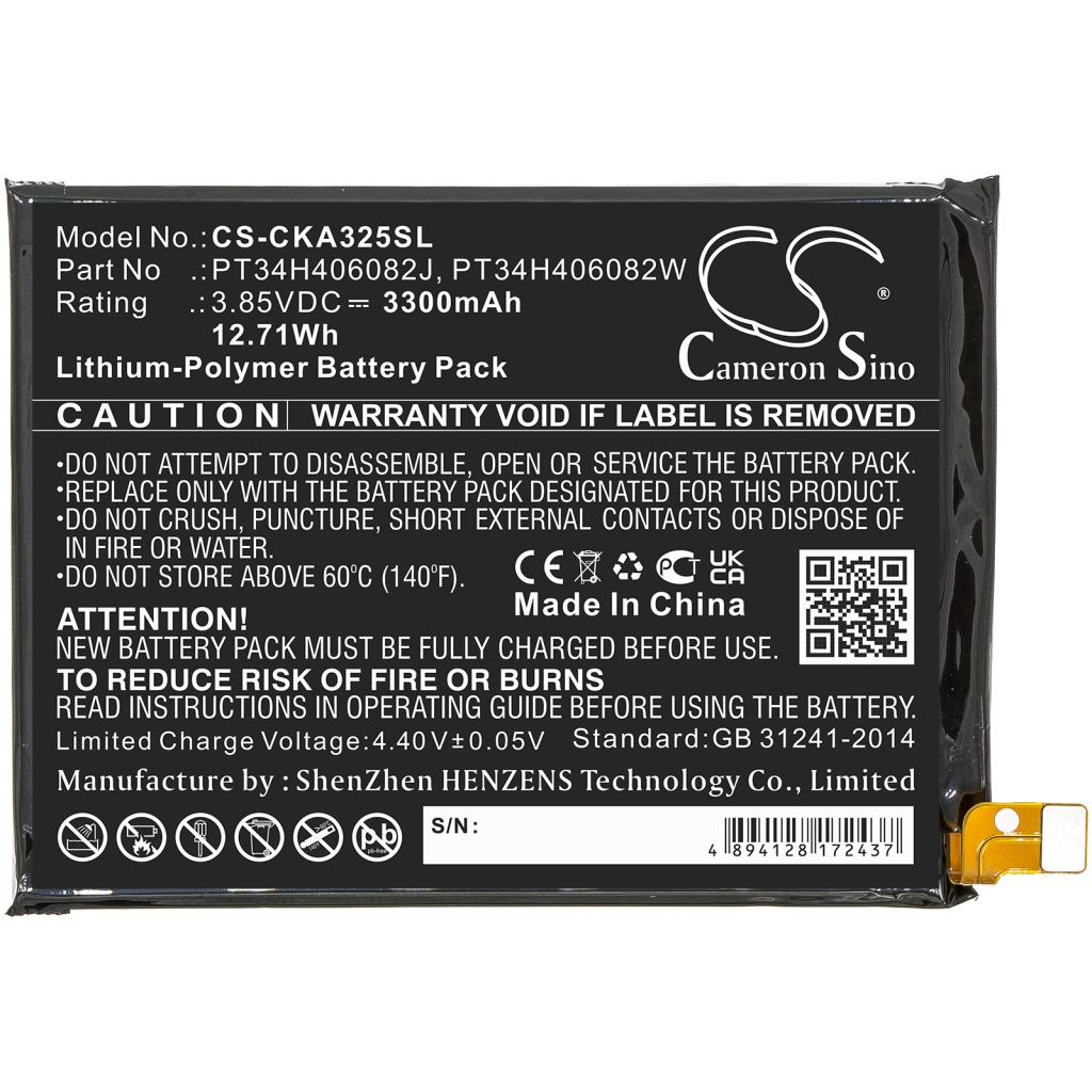 Batteries Remplace PT34H406082W