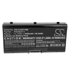 Compatible battery replacement for CLEVO PB50BAT-6,PB50BAT-6-62