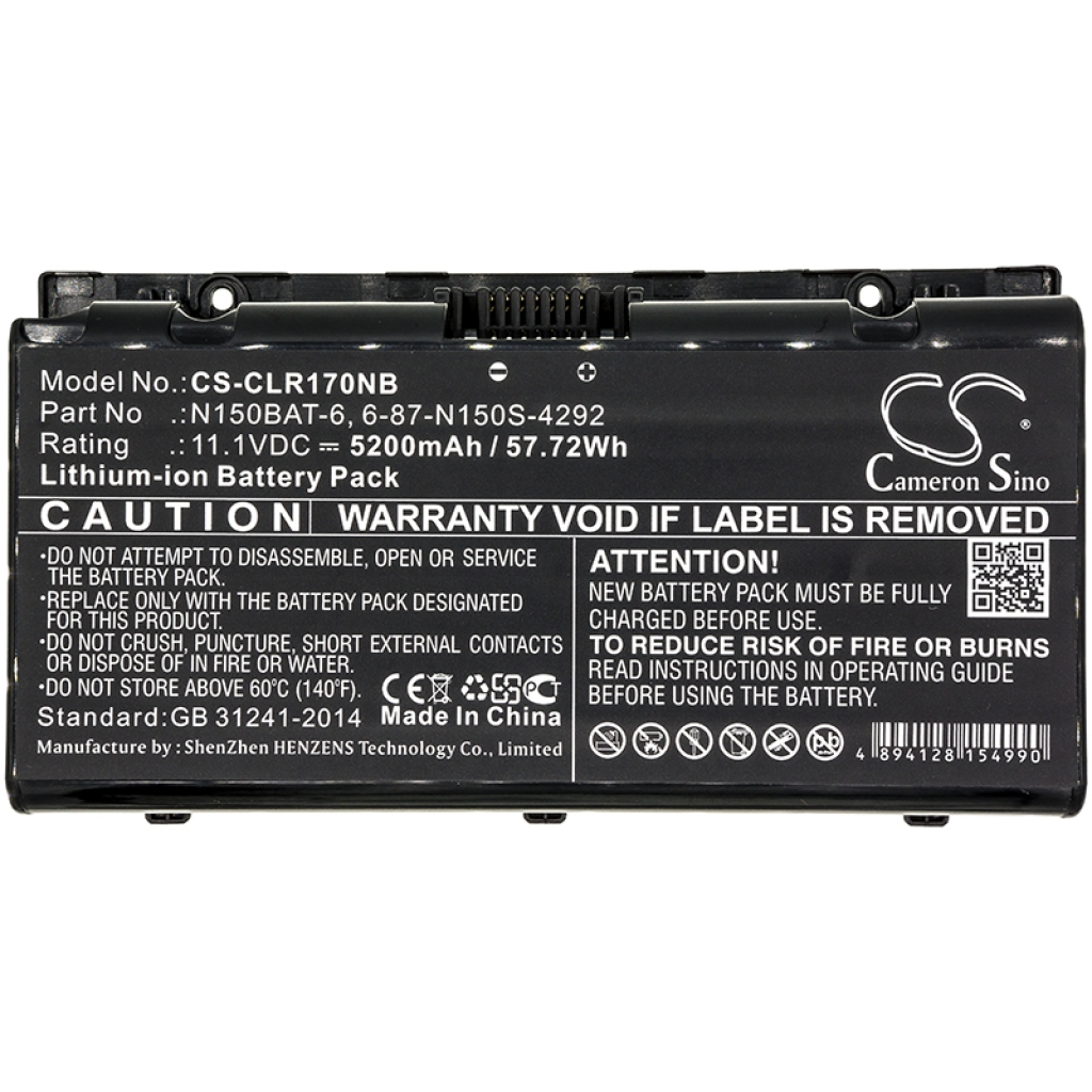 Batterie pour ordinateur portable CLEVO CS-CLR170NB