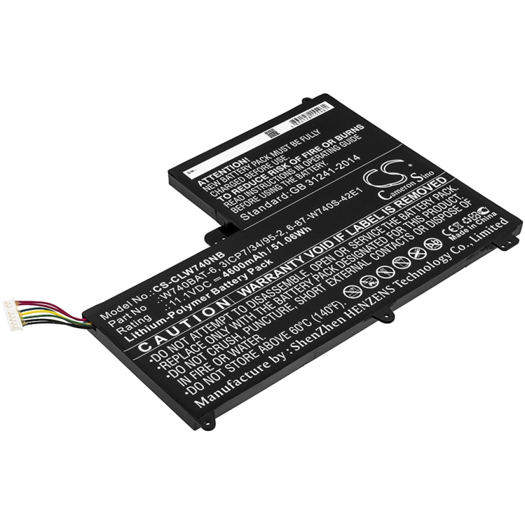 Notebook battery Sager CS-CLW740NB