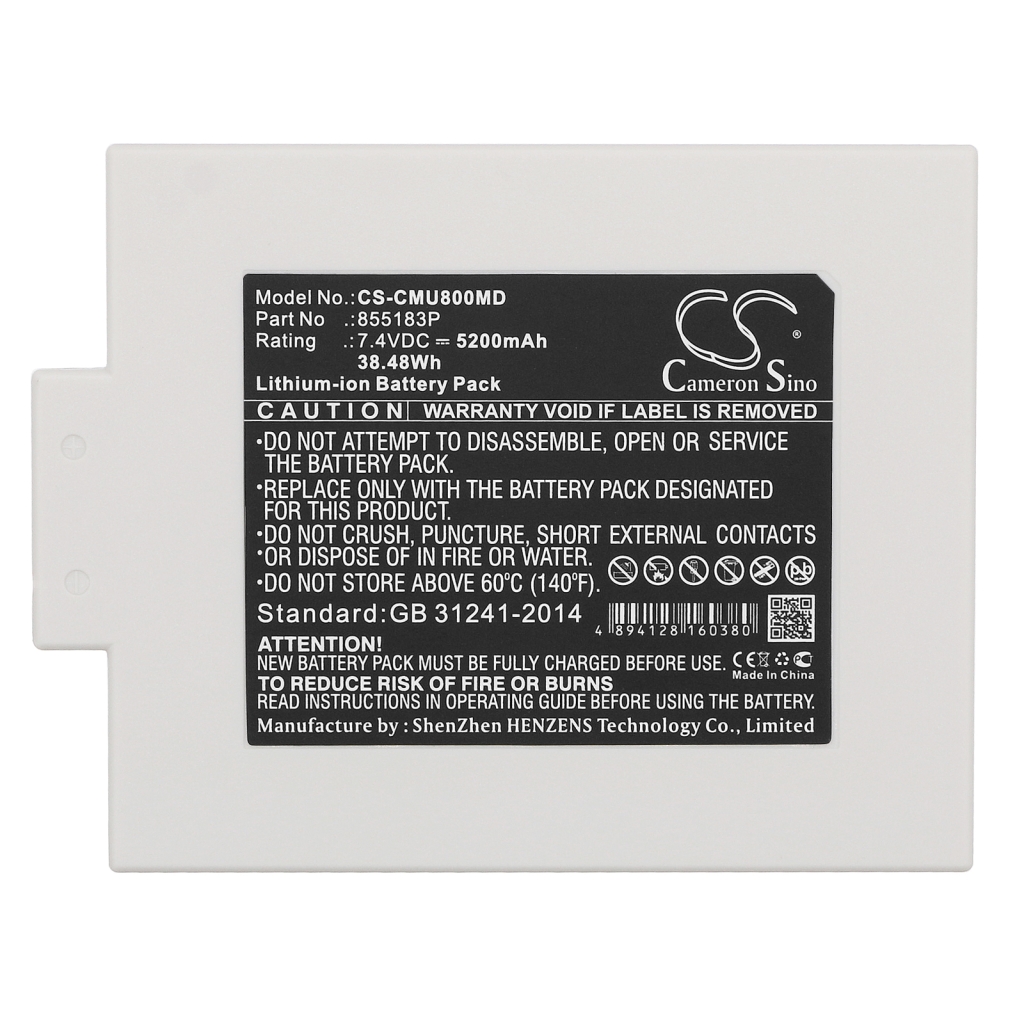 Remplacement de batterie compatible pour Contec 855183P