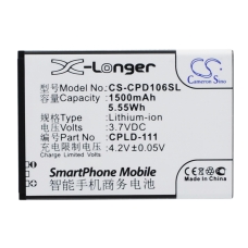 Compatible battery replacement for Coolpad CPLD-106,CPLD-111