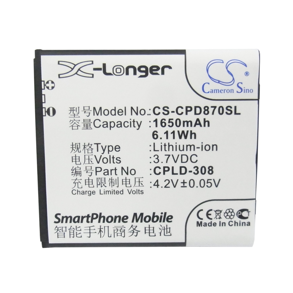 Batterie de téléphone portable Coolpad CS-CPD870SL