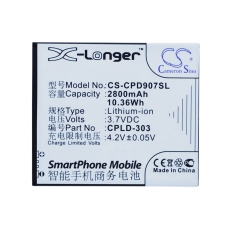 Remplacement de batterie compatible pour Coolpad CPLD-303