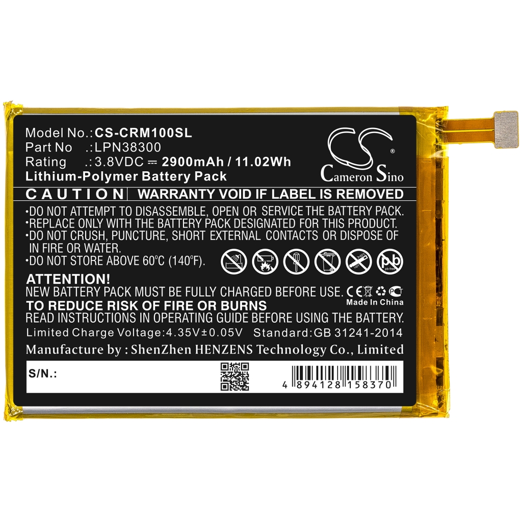 Compatible battery replacement for Crosscall LPN38300