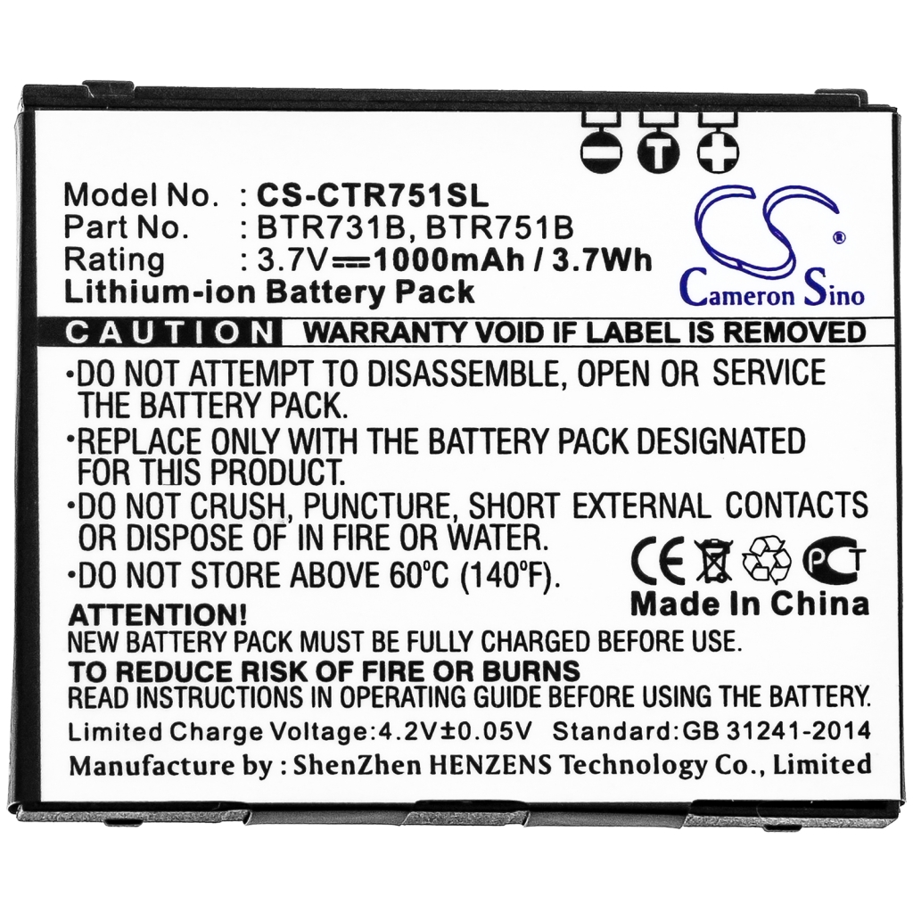 Battery Replaces BTR751B