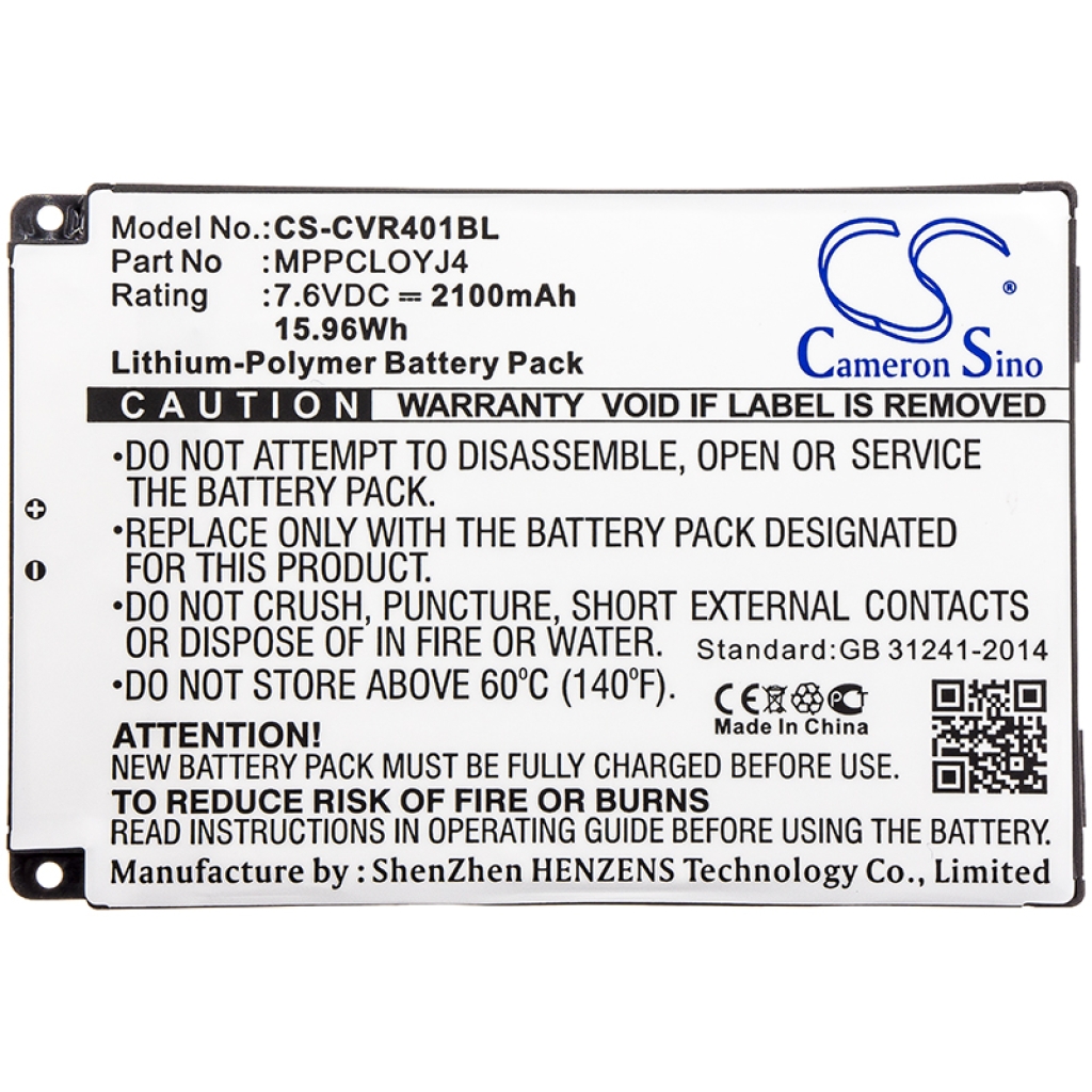 Batteries Terminal de paiement Batterie CS-CVR401BL