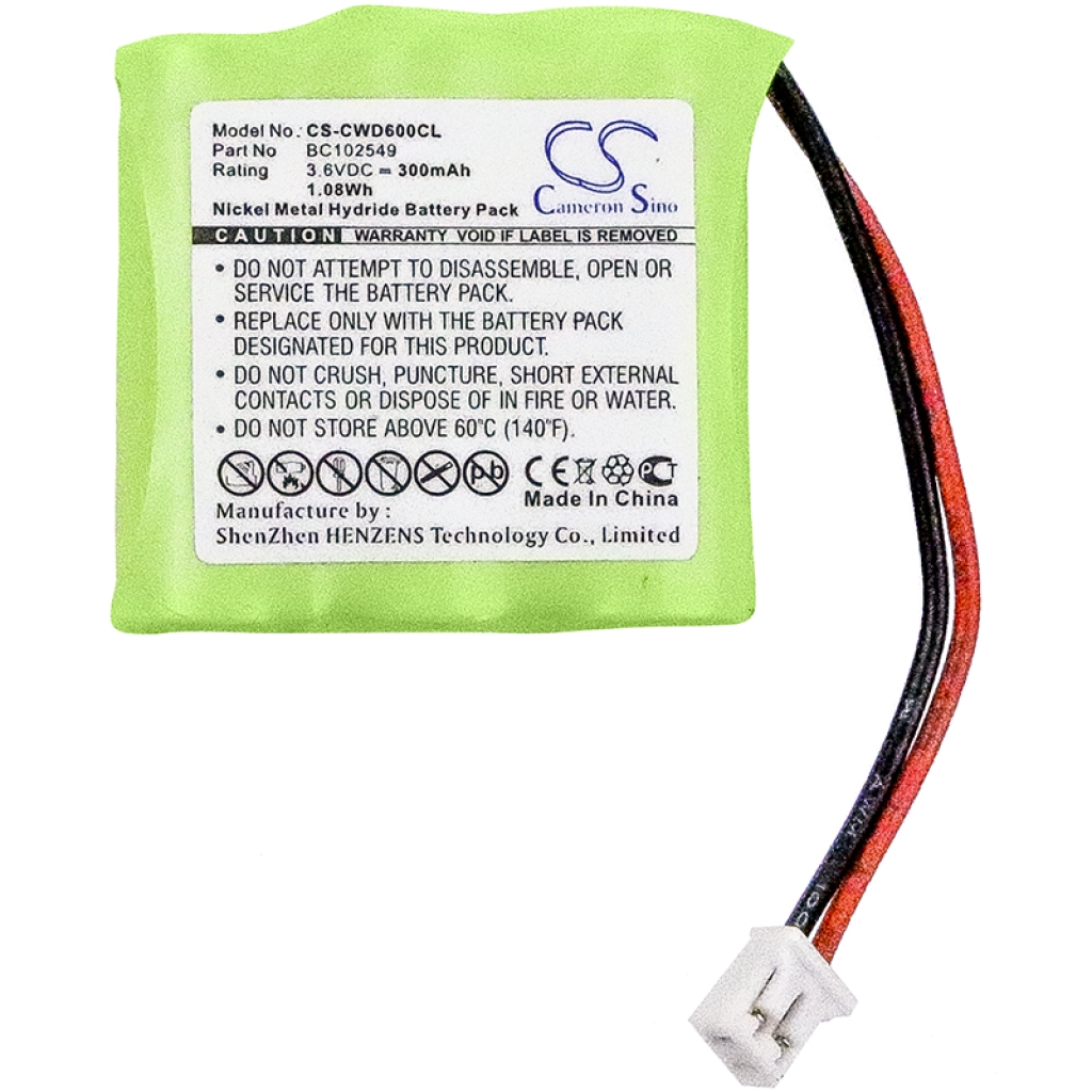 Cordless Phone Battery Cable & wireless CS-CWD600CL