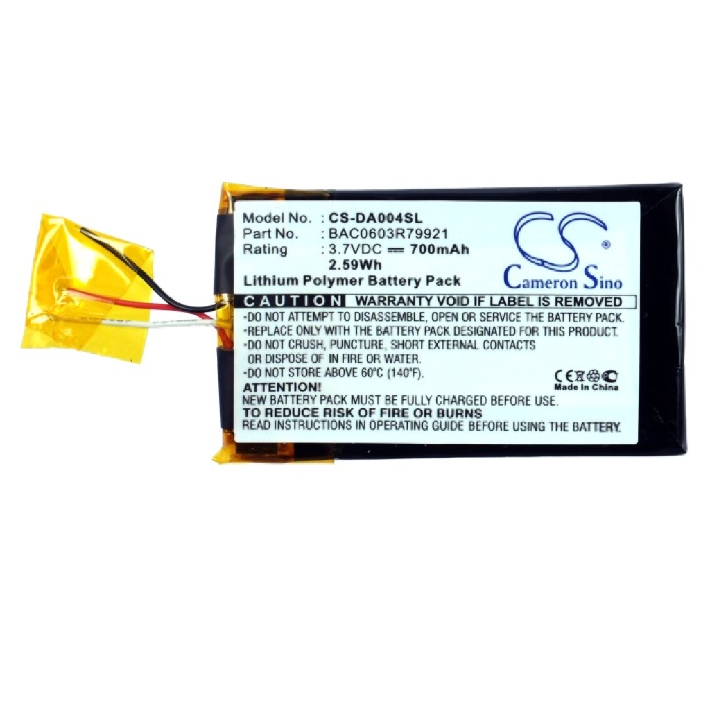 Compatible battery replacement for CREATIVE BAC0603R79921