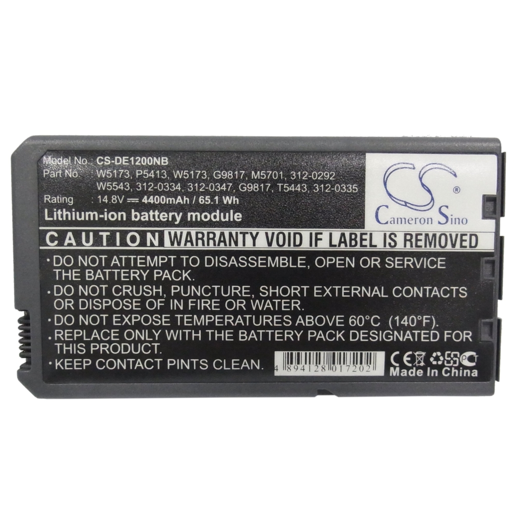 Batterie pour ordinateur portable DELL CS-DE1200NB