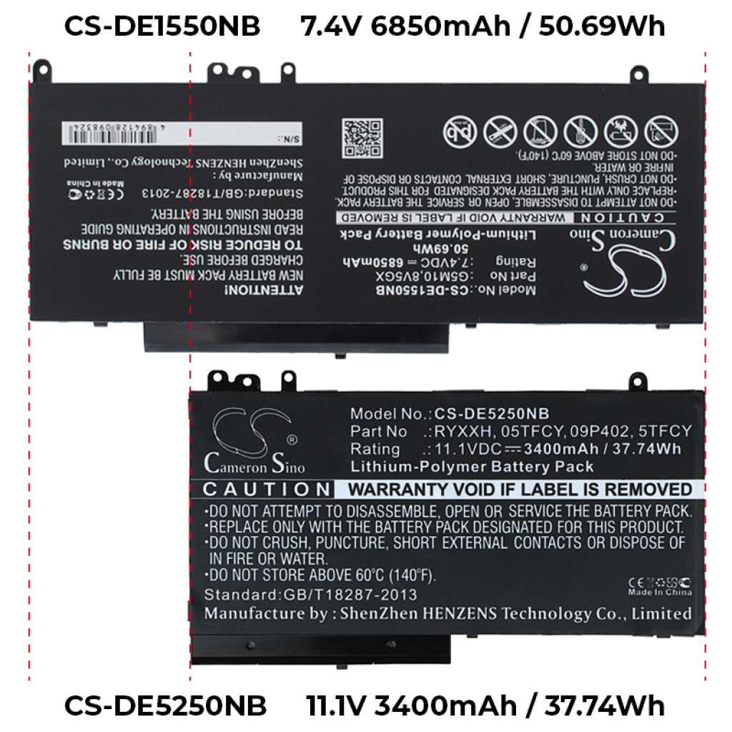 Notebook battery DELL CS-DE1550NB