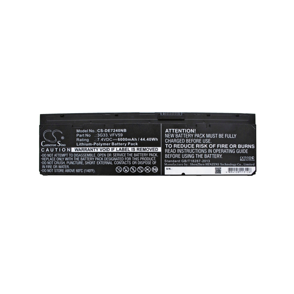 Batterie pour ordinateur portable DELL CS-DE7240NB