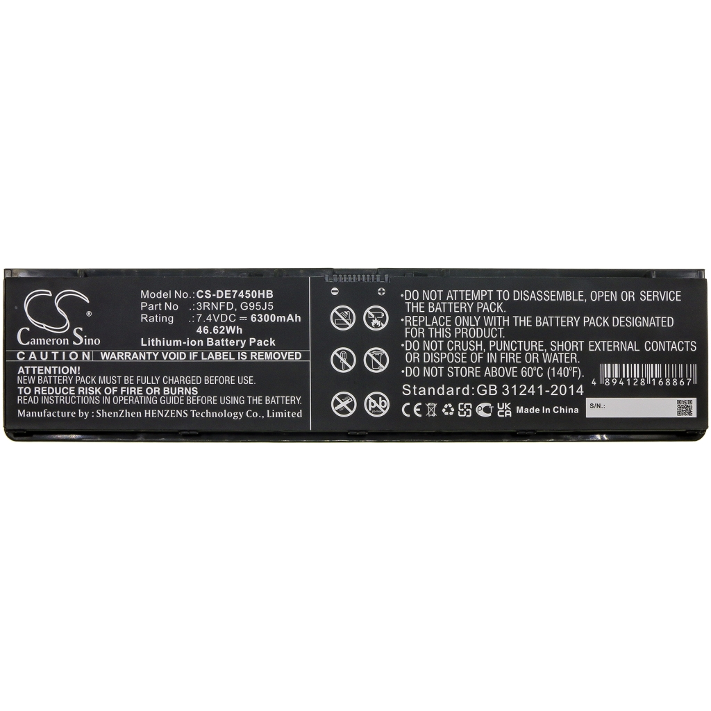 Batterie pour ordinateur portable DELL CS-DE7450HB