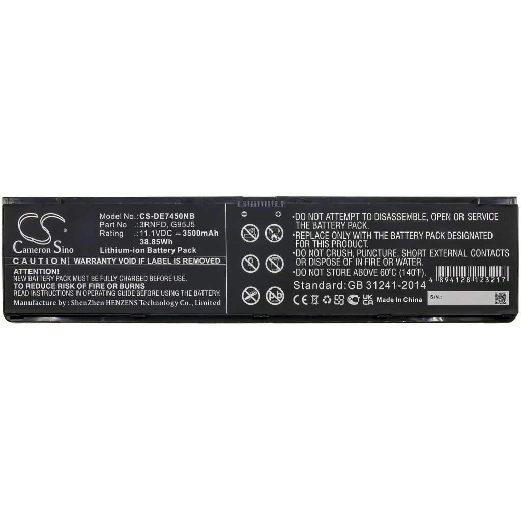 Notebook battery DELL CS-DE7450NB